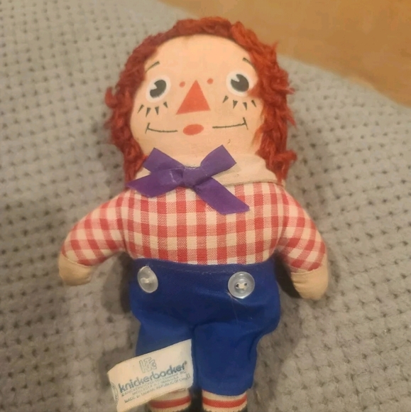 Vintage 1960's 70's Knickerbocker RAGGEDY ANDY 6.5 inch plush doll - Picture 1 of 5